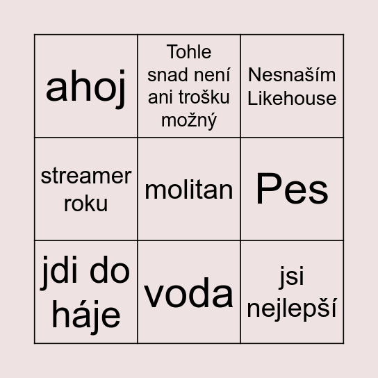 Clash BINGO Card