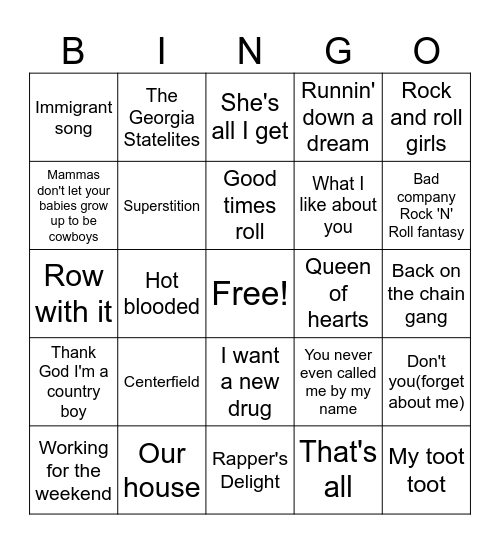 THE CLASSICS Bingo Card