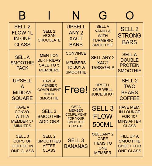 OAL CAFE BINGO Card