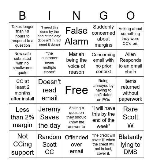 Bingo Card