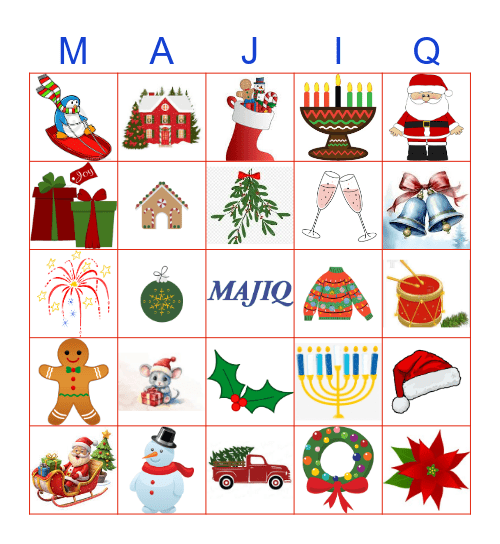 HAPPY HOLIDAYS! Bingo Card