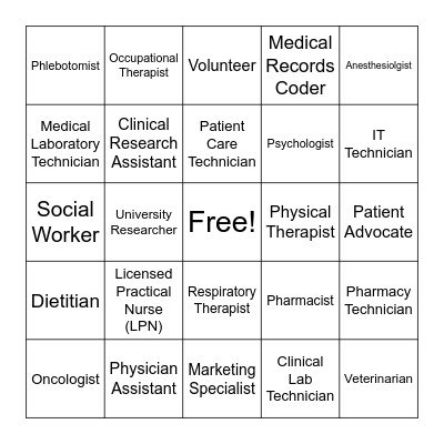 Oncology Workforce Connect 5 Bingo Card