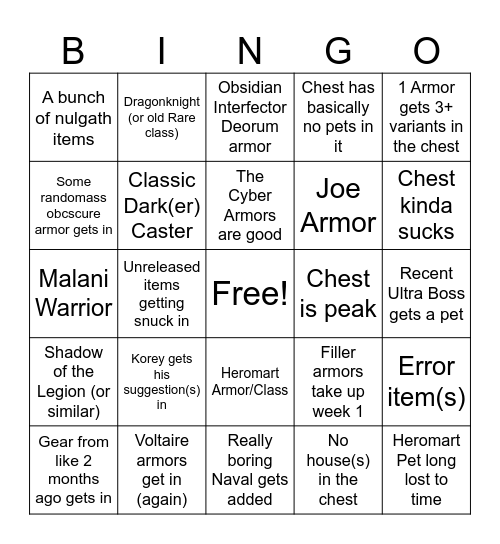 Black Friday bingo Card