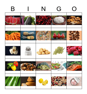 Food Bingo Card