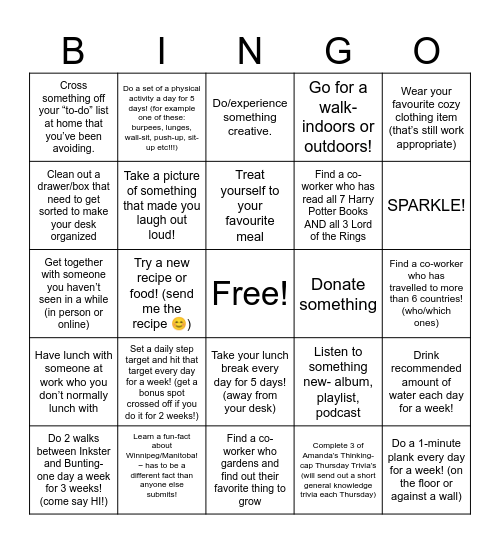ANTI-HIBERNATION BINGO Card
