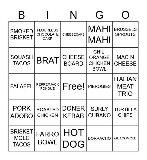 SERVER BINGO Card