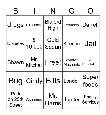 No Way Out Bingo Card