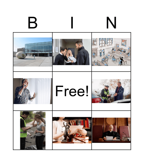 rechtbank bingo Card