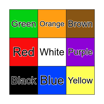 Color Bingo Card