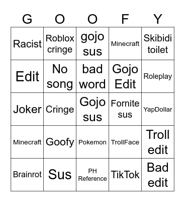 Funny bingo Card