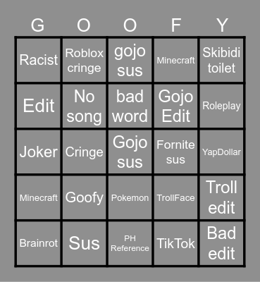 Funny bingo Card