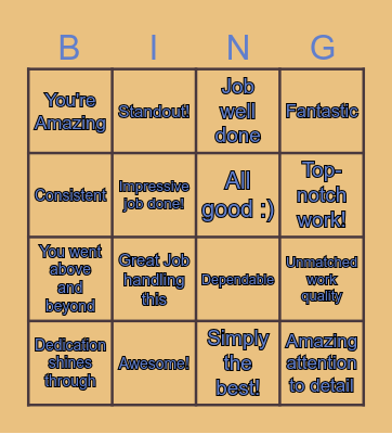 Mingngo Ngard Bingo Card