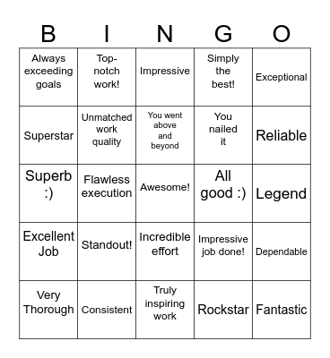 John NW Bingo Card