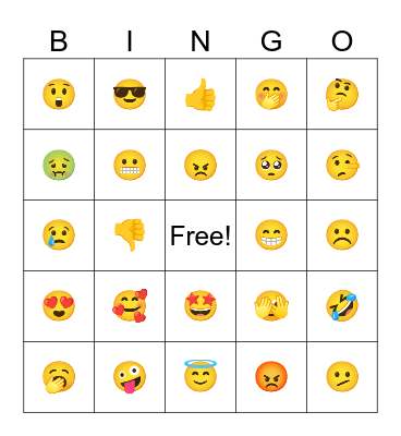 Emoji Bingo Card