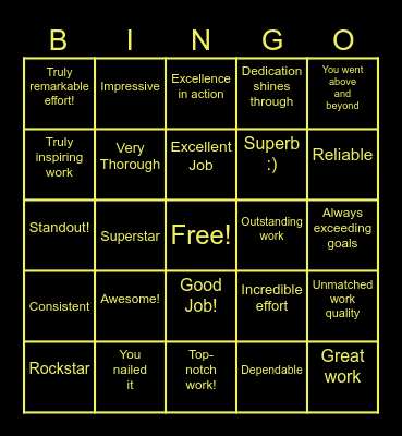RACHLSS Bingo Card