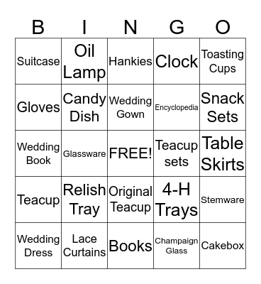 Jennifer's Family BINGO Card