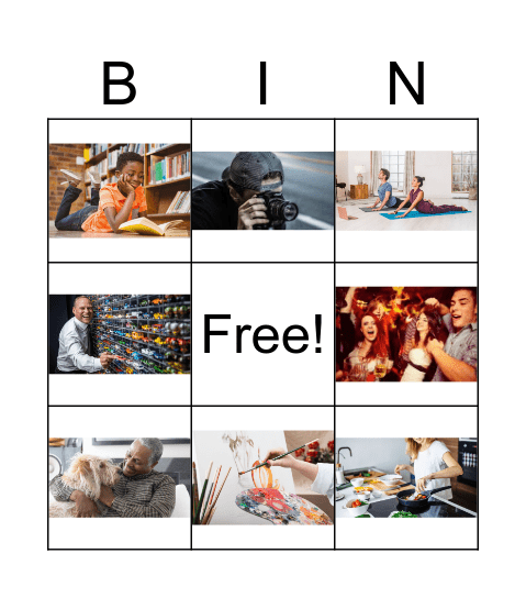 HOBBIES Bingo Card