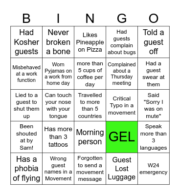 4 Bingo Card
