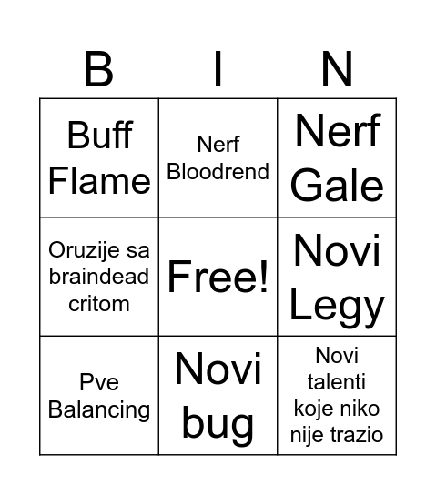 Deepwoken Weekly Bingo Card