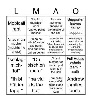 IT daily bingo Card