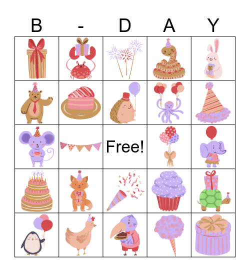 Happy Birthday Bingo! Bingo Card