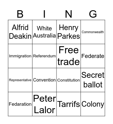 Liam and Josiah Bingo Card