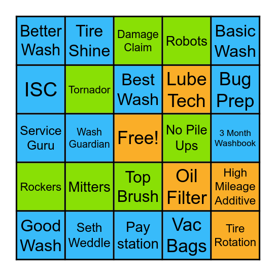 Splash Christmas Party Bingo Card