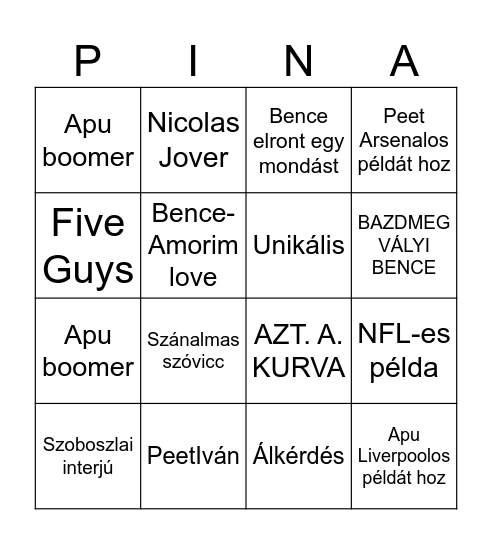 Dürer Bingo Card