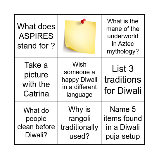 ASPIRES & HOLA Bingo Card