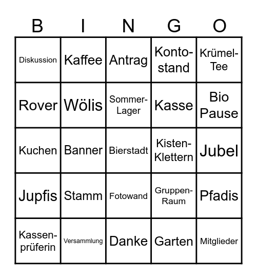 Mutter Teresa Bingo Card