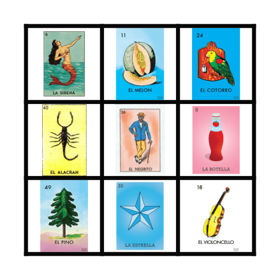 Loteria Bingo Card