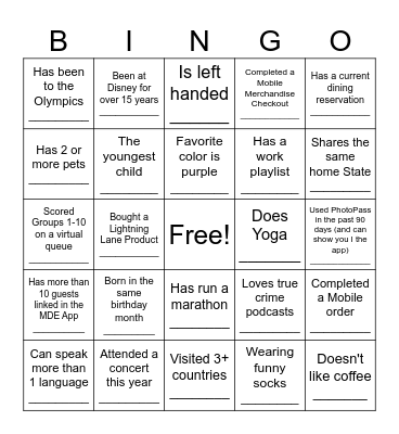 TxP Bingo Card