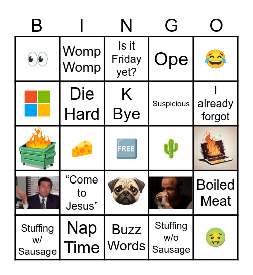 BS Bingo Card