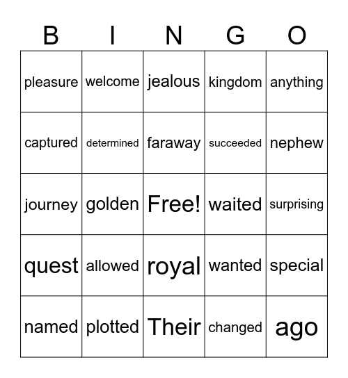 3rd Grade Bingo Card