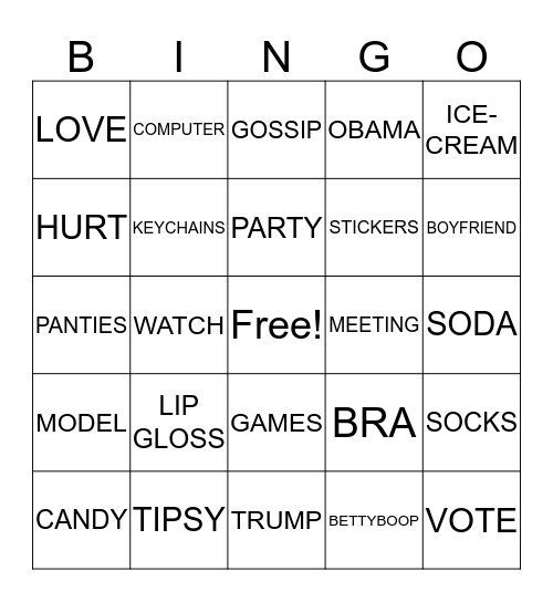 GO MODE Bingo Card