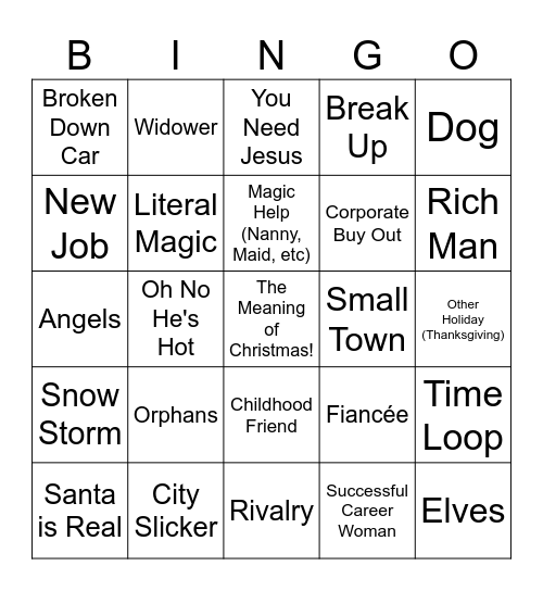 Hallmark Bingo Card