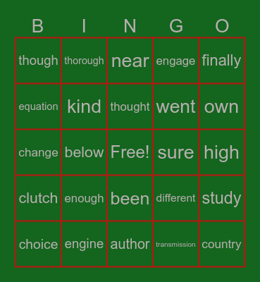 NICK WINTER Bingo Card