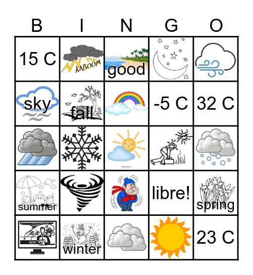 El clima Bingo Card