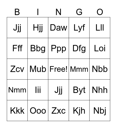 Annette’s Bingo Card Bingo Card