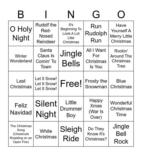 JINGLE JAM BINGO Card