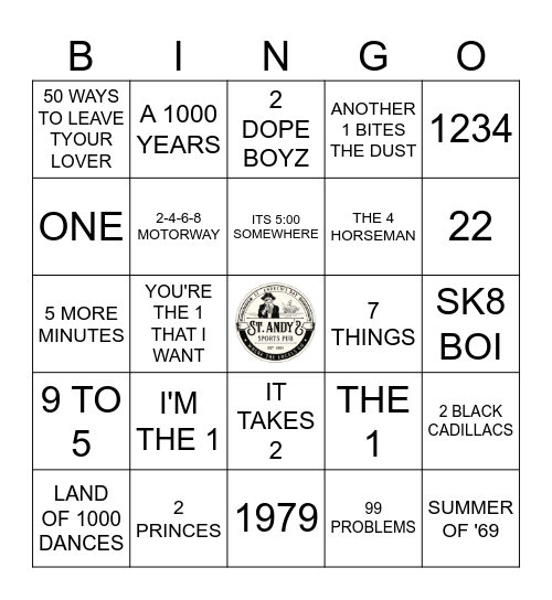 Numbers on Numbers Bingo Card