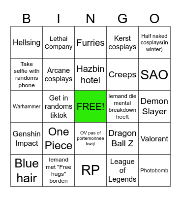 Heroes Dutch Comic Con Bingo Card