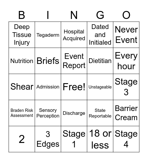 HAPI Bingo Card