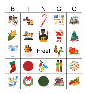 December Celebrations Bingo Card
