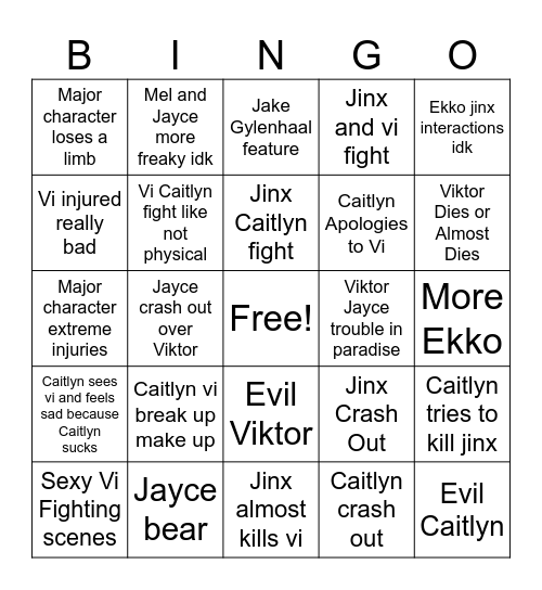 Act 2 Even Tho I Didn’t Watch Act 1 Bingo Card