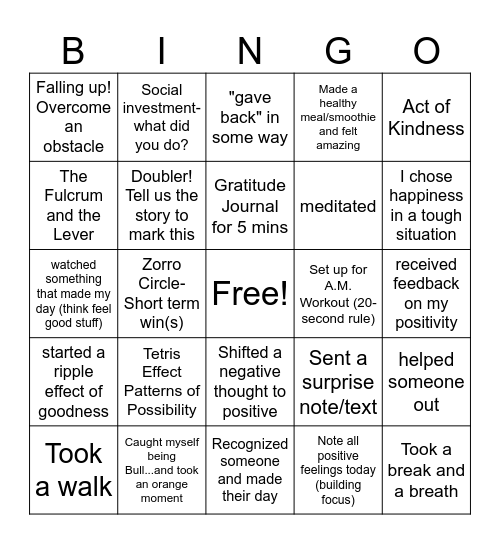 Orange Frog Bingo! Bingo Card
