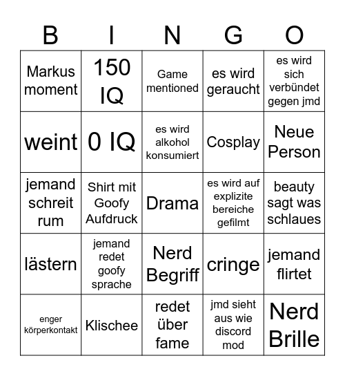 BEAT Bingo Card