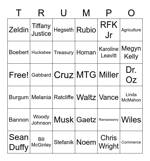 Betting on the Clown Car Bingo Card