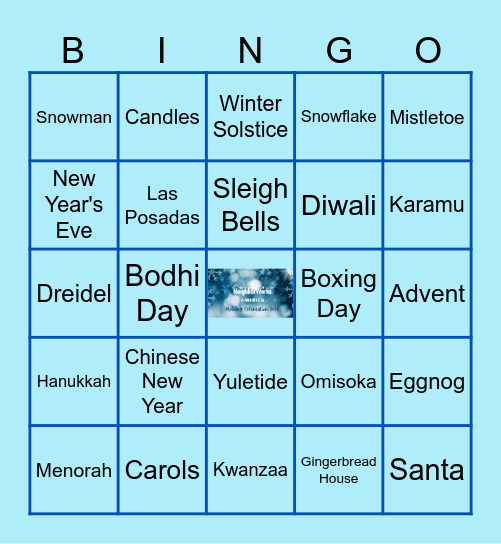 NW Holiday Celebration 2024 Bingo Card