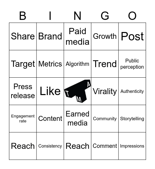 Marketing Bingo Card